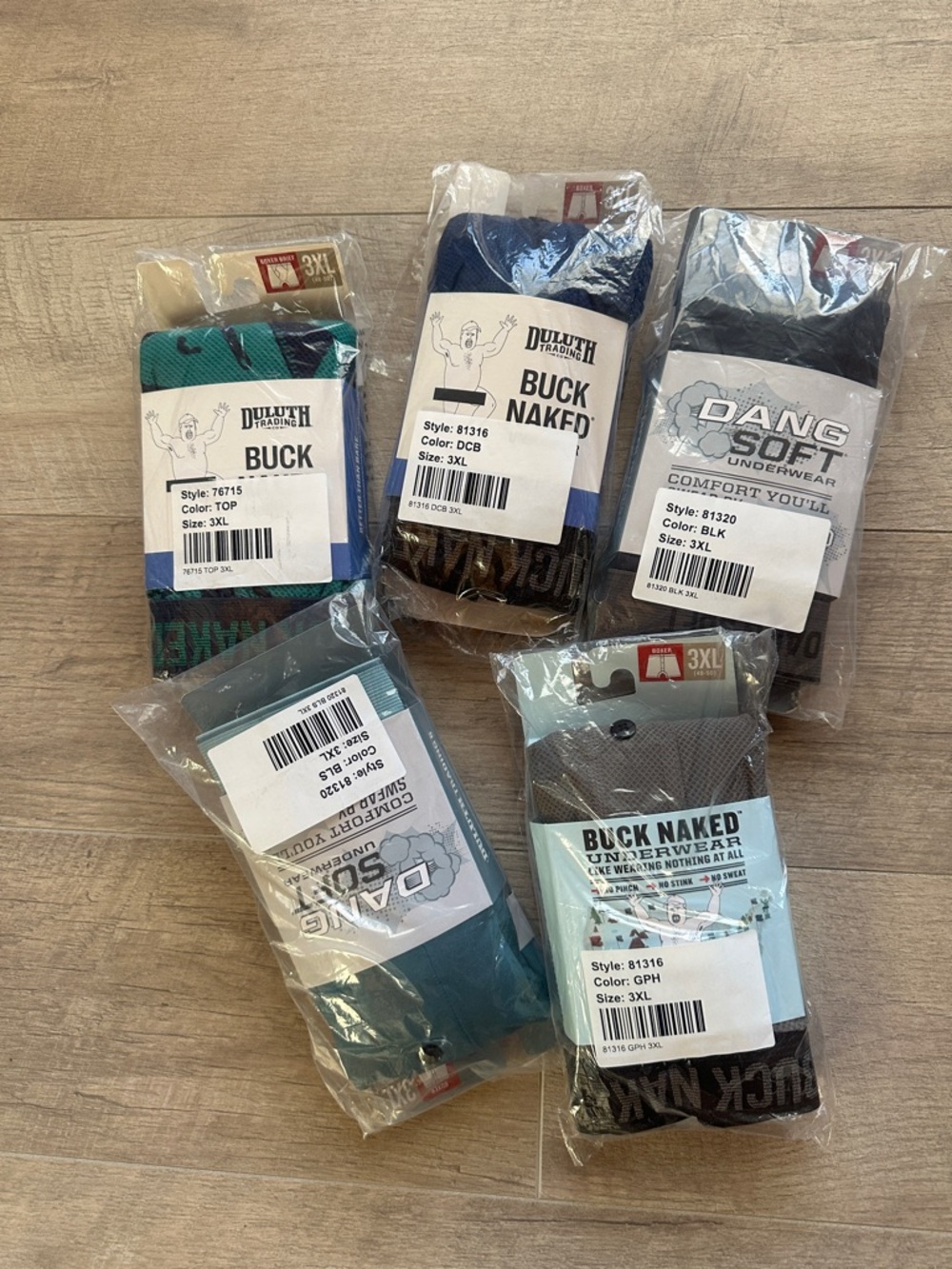 NWT! 5 Duluth Men’s Underwear Boxers